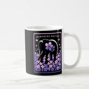 Caneca De Café Memórias Conscientização Alzheimer Elefante Roxo