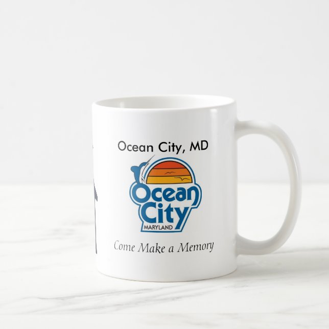 Caneca De Café Memórias da cidade do oceano: Logotipo (Direita)