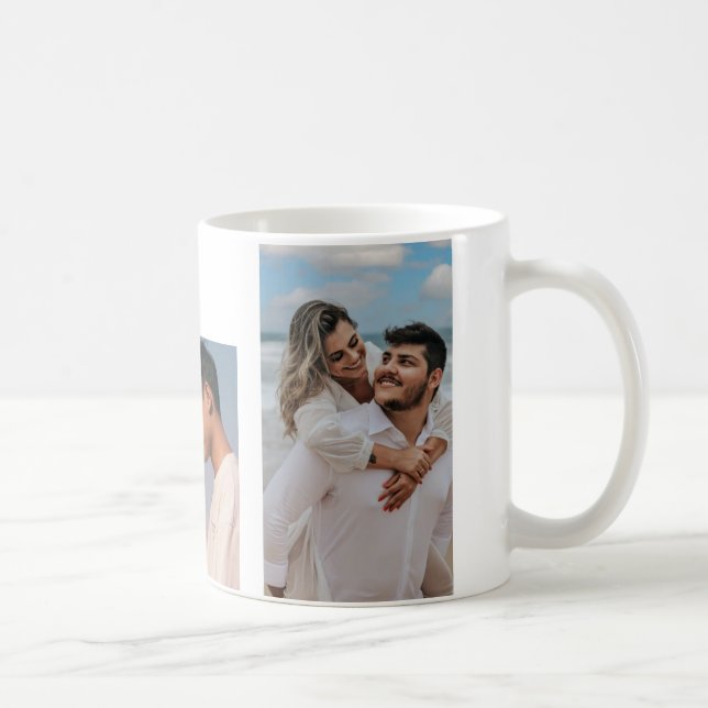 Caneca De Café Memórias e Amor Personalizados Collage Mug (Direita)