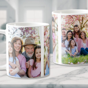 Caneca De Café Memórias Familiares Foto Personalizada de Avós