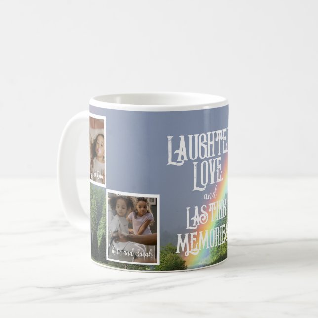 Caneca De Café Memórias Personalizadas Guardar Foto Mug (Frente Esquerda)