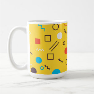 Caneca De Café Memphis geométrica urbana legal, única, moderna