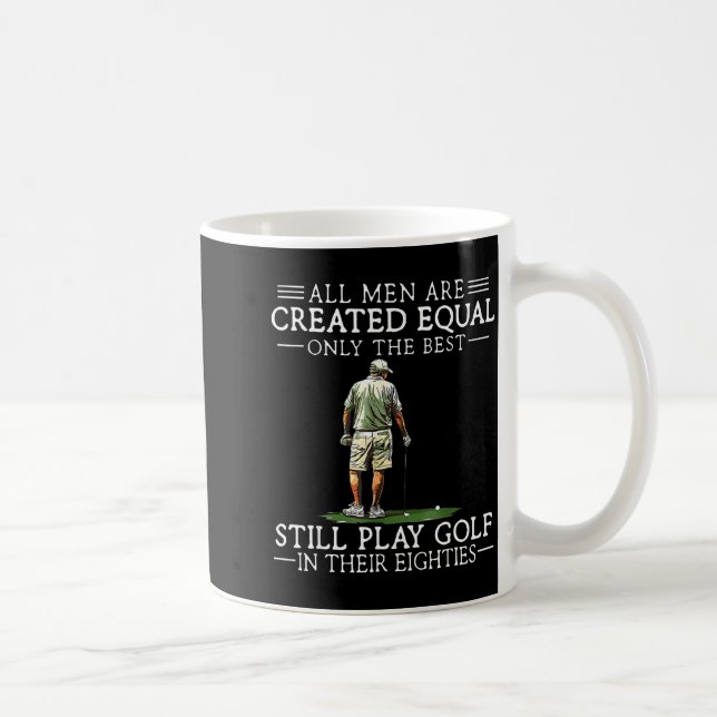 Caneca De Café Men Play Golf Eighties Funny Golfer Golfing  (Direita)