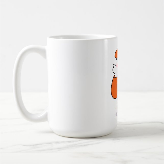 Caneca De Café Men Pumpkin Camiseta Design (Esquerda)