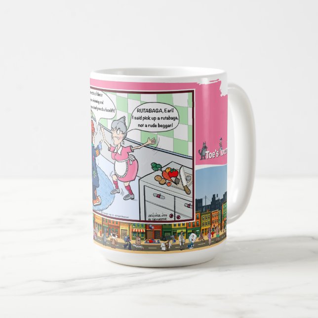 Caneca De Café Mendigo Malcriado | Humor Clássico de Jogo de Pala (Frente Esquerda)