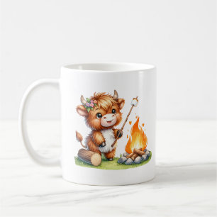 Caneca De Café Menina Bonita, Vaca do Highland Camping Smores