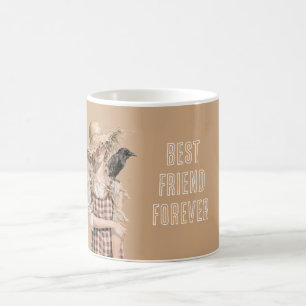 Caneca De Café Menina Chapéu de Palha Corvo