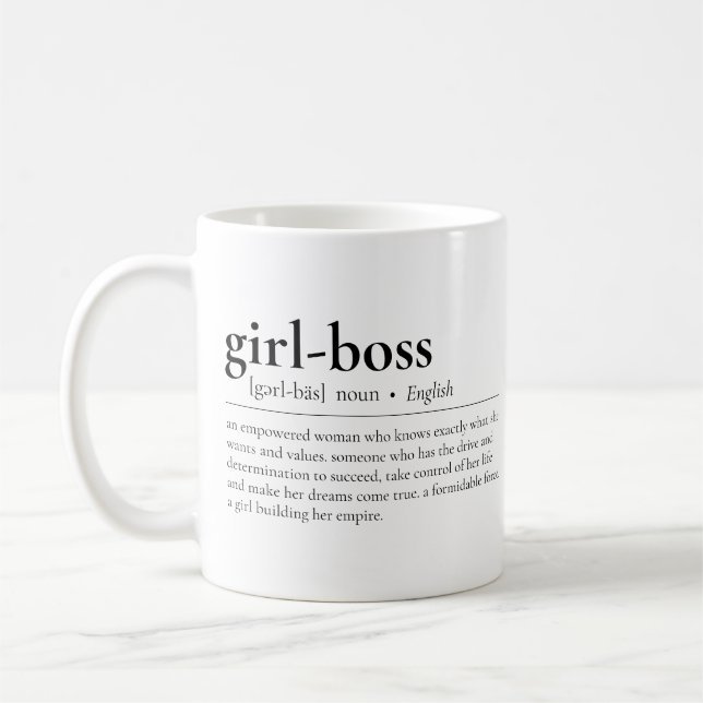 Caneca De Café Menina-Chefe Definição Moderna Chefe Escritório (Esquerda)