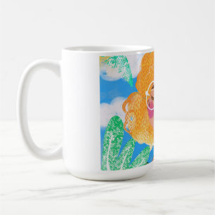 Caneca De Café Menina com Flores
