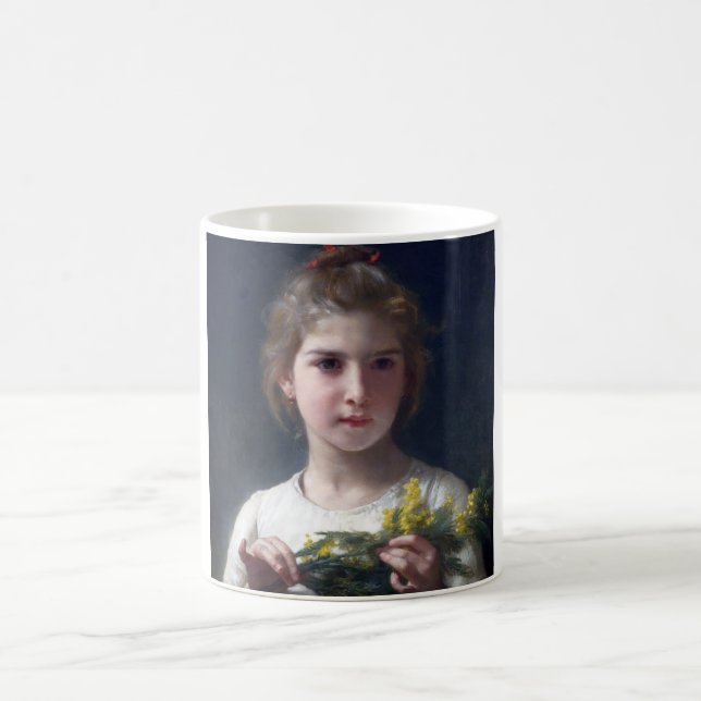 Caneca De Café Menina com Mimosa, Bouguereau (Centro)