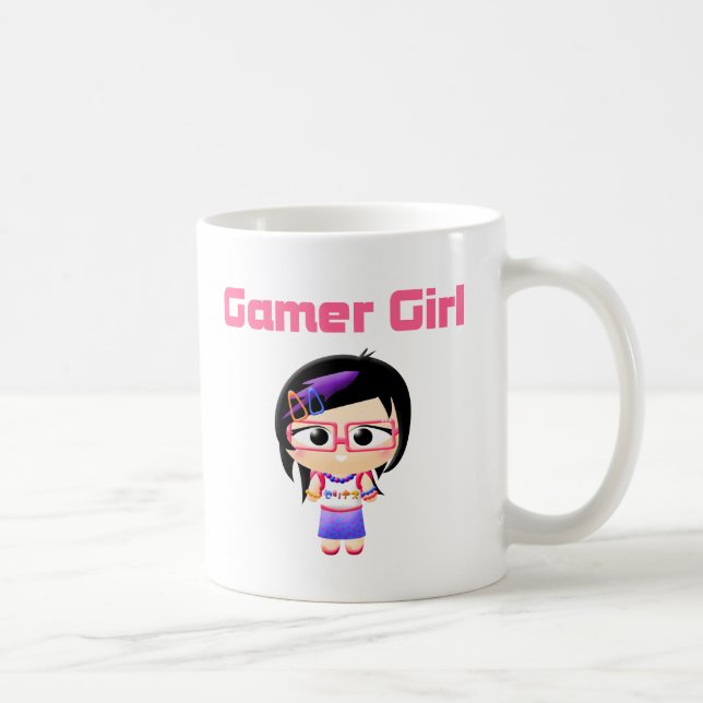 Caneca De Café Menina Cutie Patootie do Gamer (Direita)