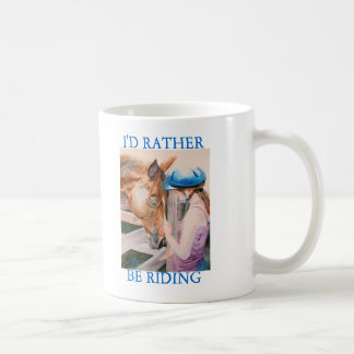 Caneca De Café Menina da equitação eu preferencialmente estaria