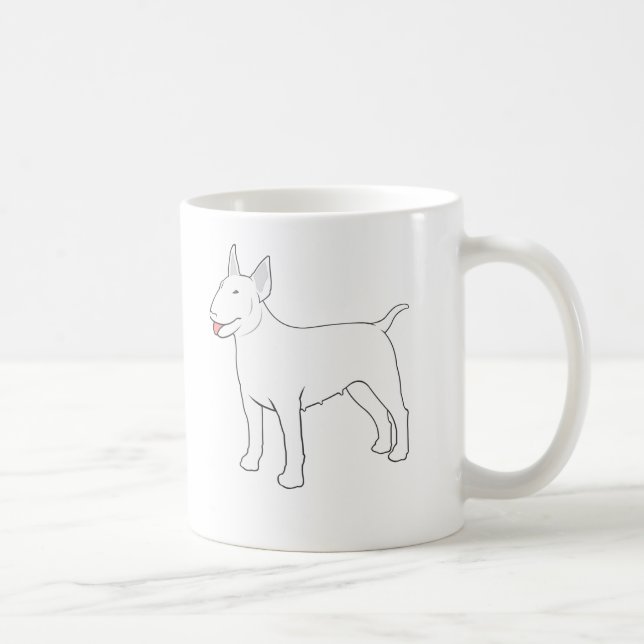 Caneca De Café MENINA da INTIMIDAÇÃO de bull terrier completa (Direita)