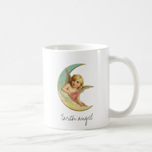 Caneca De Café Menina da lua do anjo da terra do Victorian do