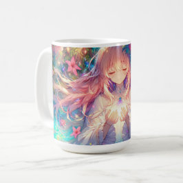 Caneca De Café Menina de animação etérea mágica