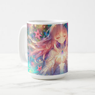 Caneca De Café Menina de animação etérea mágica