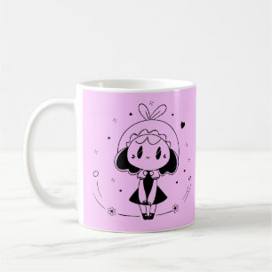 Caneca De Café Menina de animação fofa