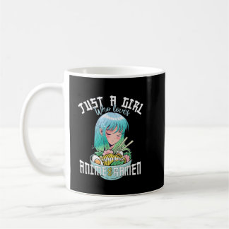 Caneca De Café Menina de anime só uma garota que ama anime 1