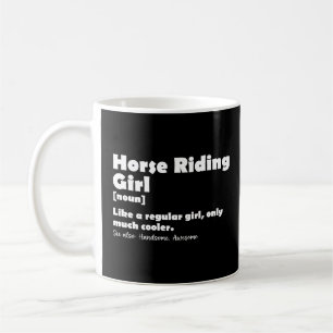 Caneca De Café Menina de Corrida de Cavalo Definição Engraçada
