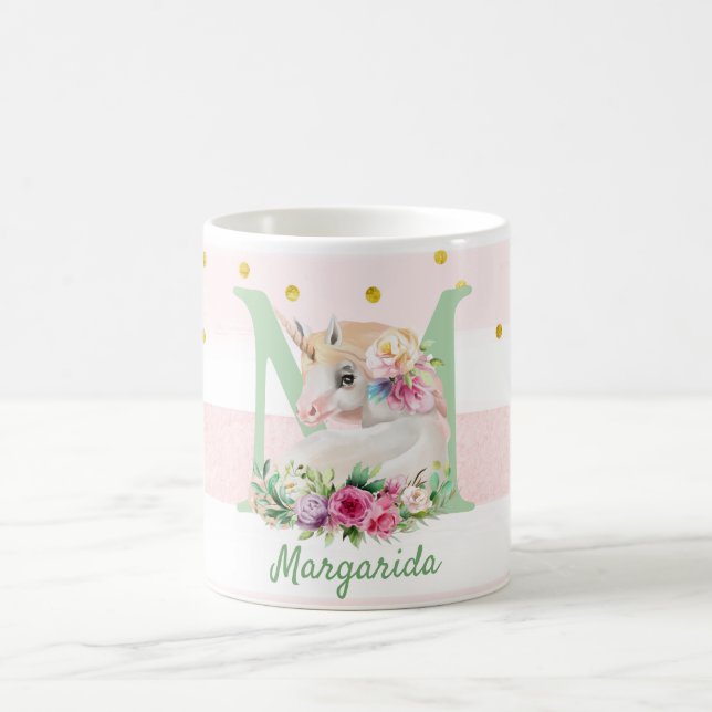 Caneca De Café Menina de Criatura Magia de Fantasia de Unicórnio  (Centro)