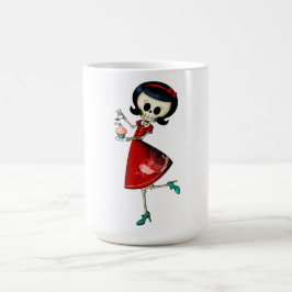 Caneca De Café Menina de esqueleto doce & assustador