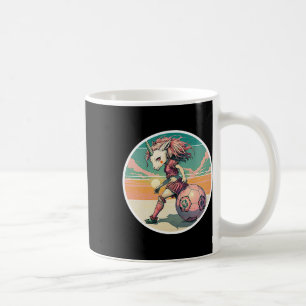 Caneca De Café Menina de Futebol Anime Mangá Unicórnio Retro Meni
