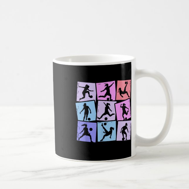 Caneca De Café Menina de Futebol Crianças Mulheres  (Direita)