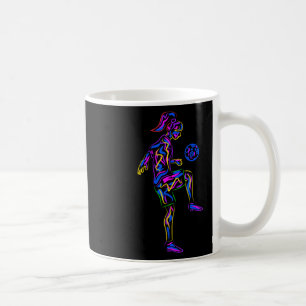 Caneca De Café Menina de Futebol Jogadoras Jovens Mulheres 