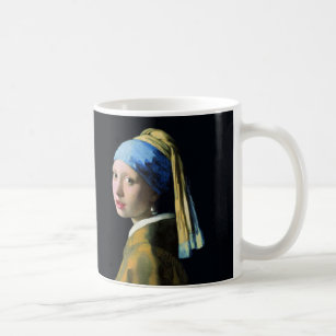 Caneca De Café Menina de janeiro Vermeer com uma arte barroco do