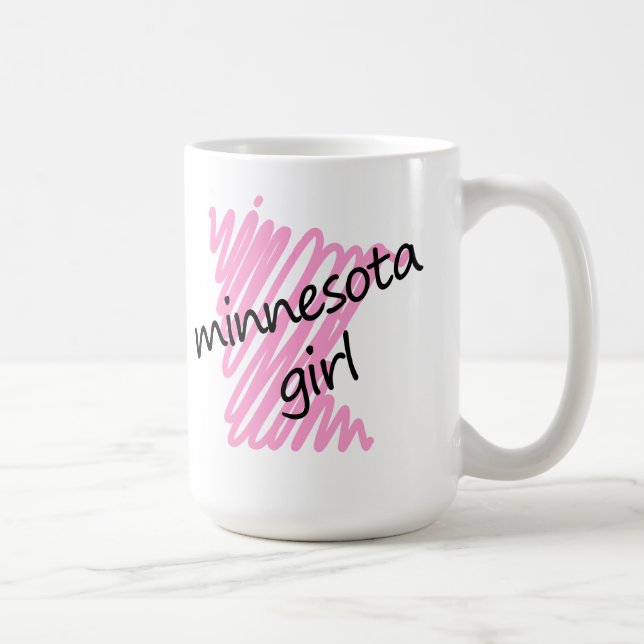 Caneca De Café Menina de Minnesota com o mapa Scribbled de (Direita)