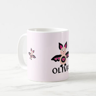 Caneca De Café Menina de morcegos