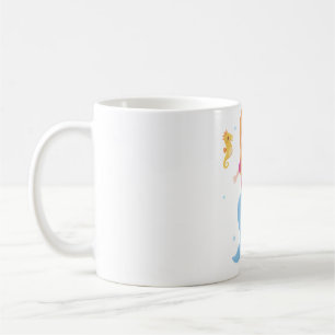 Caneca De Café Menina de Sereia Cuta Sob O Mar
