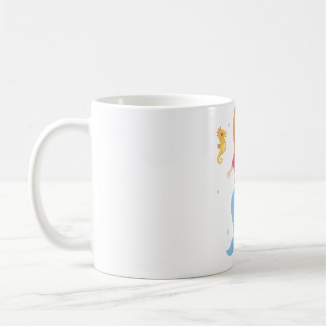 Caneca De Café Menina de Sereia Cuta Sob O Mar (Esquerda)