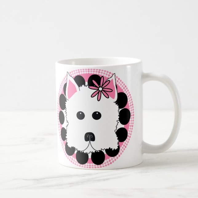 Caneca De Café Menina de Westie (Direita)