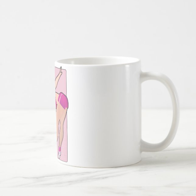 Caneca De Café Menina delicado do exercício (Direita)