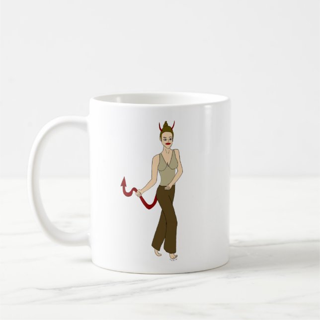 Caneca De Café menina diabólica (Esquerda)