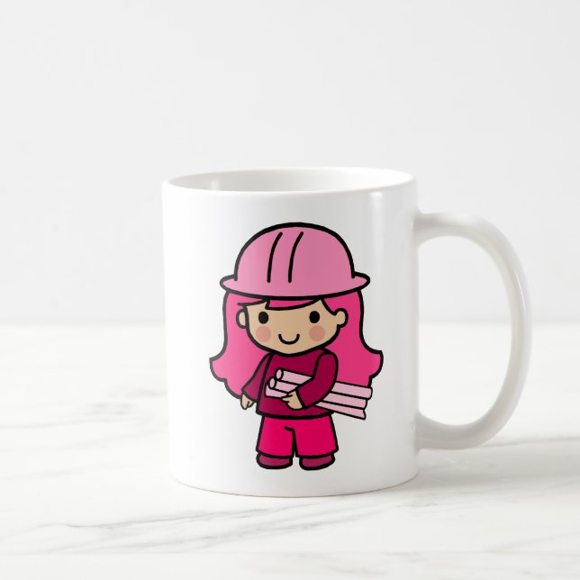 Caneca De Café Menina do arquiteto (Direita)