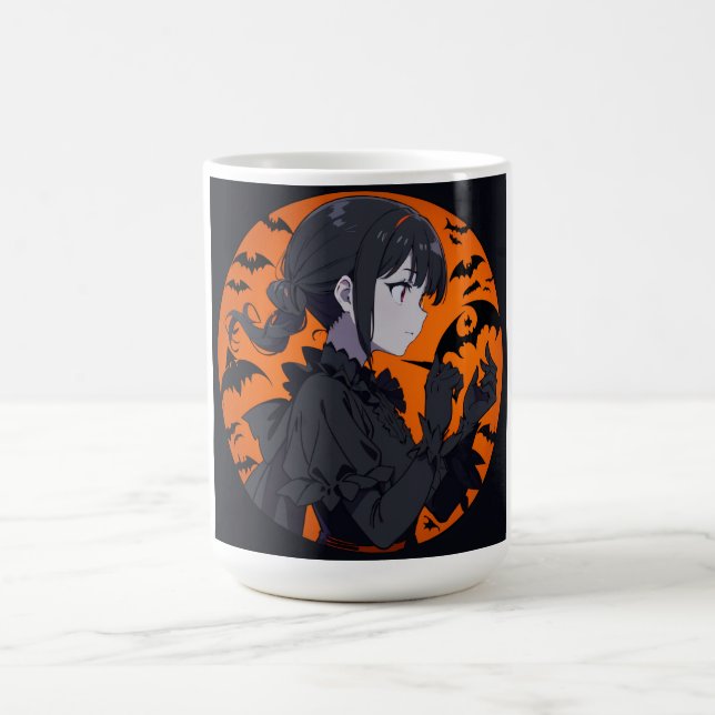 Caneca De Café menina do halloween (Centro)