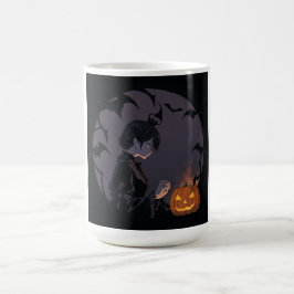 Caneca De Café menina do halloween