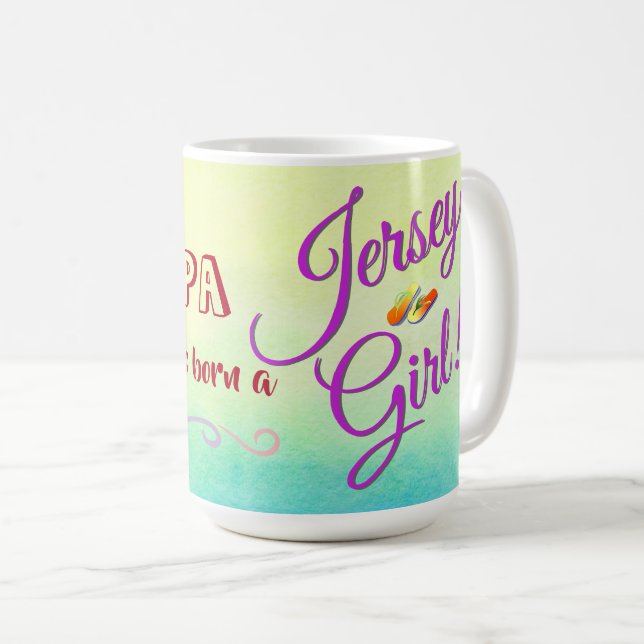 Caneca De Café Menina do jérsei uma vez & sempre (Frente Esquerda)