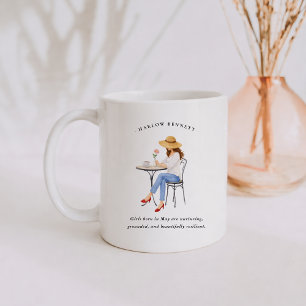 Caneca De Café Menina do Mês de Maio de Nascimento Monograma