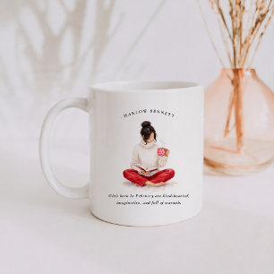 Caneca De Café Menina do Mês de Nascimento de Fevereiro Monogra