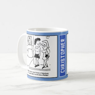 Caneca De Café Menina em um encontro cego Diga que Namorado dirig