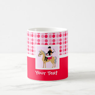 Caneca De Café Menina equestre bonito