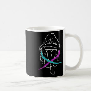 Caneca De Café Menina Está Chorando Protesto Suicida
