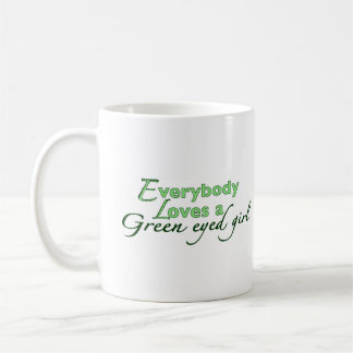 Caneca De Café Menina Eyed verde