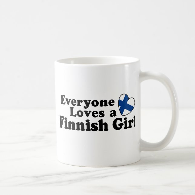 Caneca De Café Menina Finlandesa (Direita)