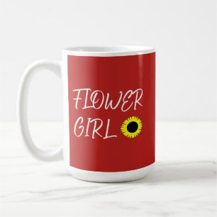 Caneca De Café Menina Flor girassol