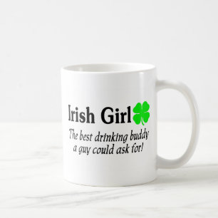 Caneca De Café Menina irlandesa o melhor amigo que do bebendo uma