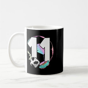 Caneca De Café Menina Jogadora de Futebol de 11 Anos de Idade